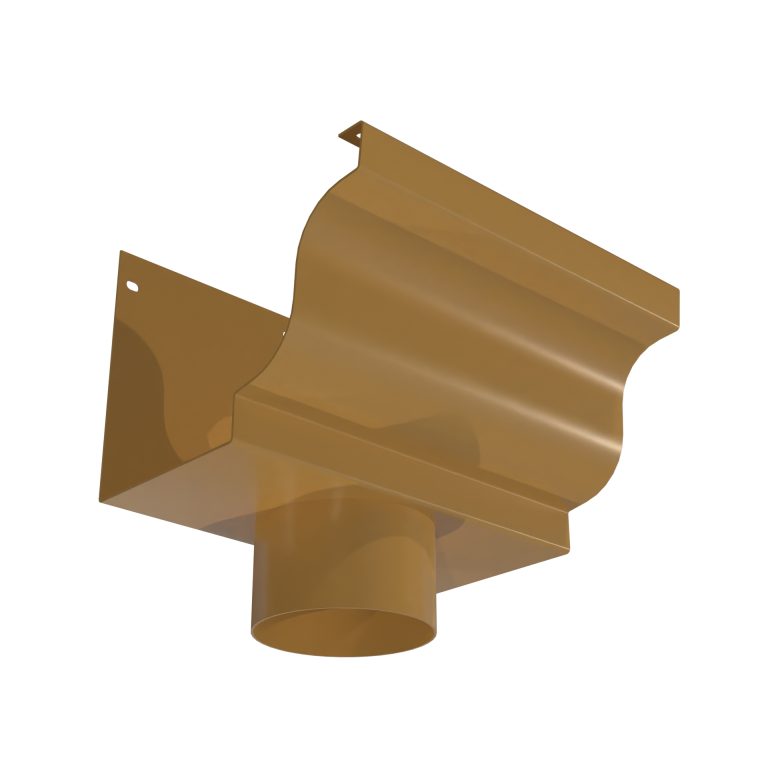Severn 101.6mm dia aluminium outlet for connecting Severn gutter systems to round rainwater downpipes