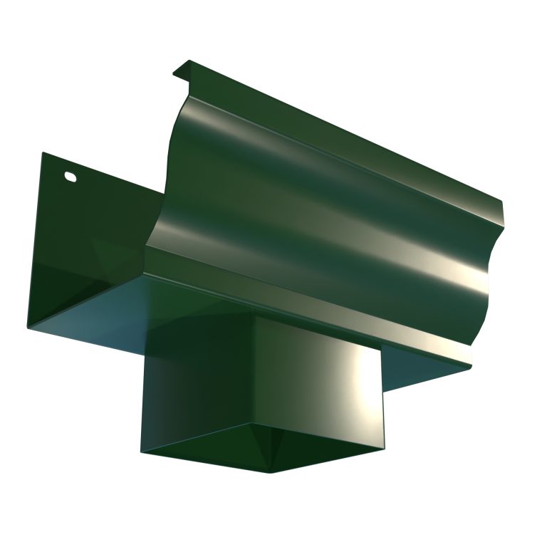 Dove 101.6mm square aluminium outlet designed for Dove aluminium rainwater systems