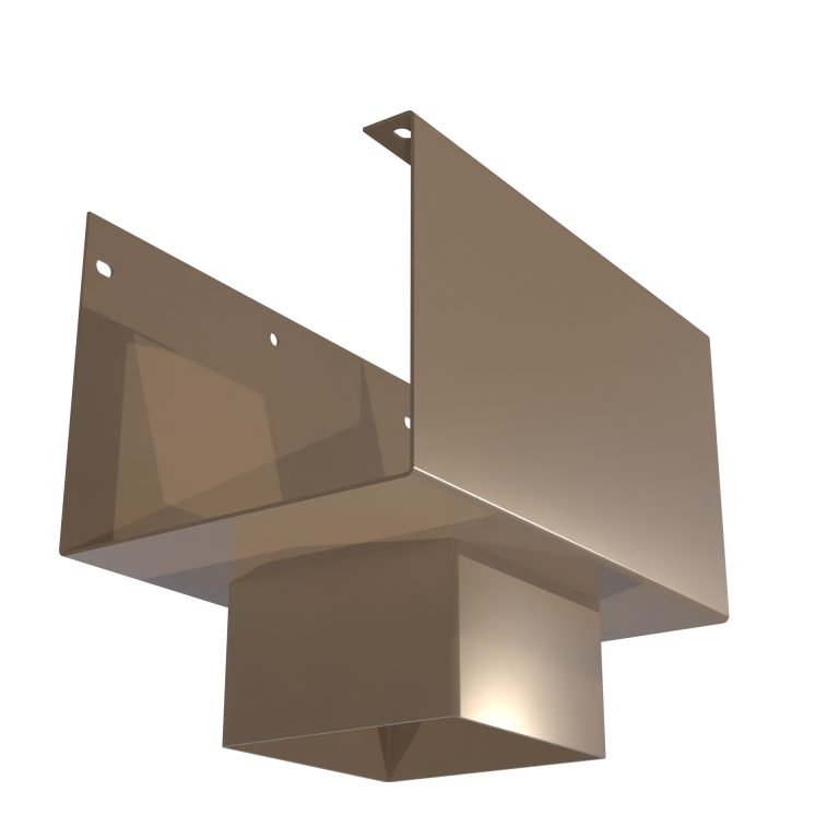 Delta 125 101.6mm square aluminium outlet