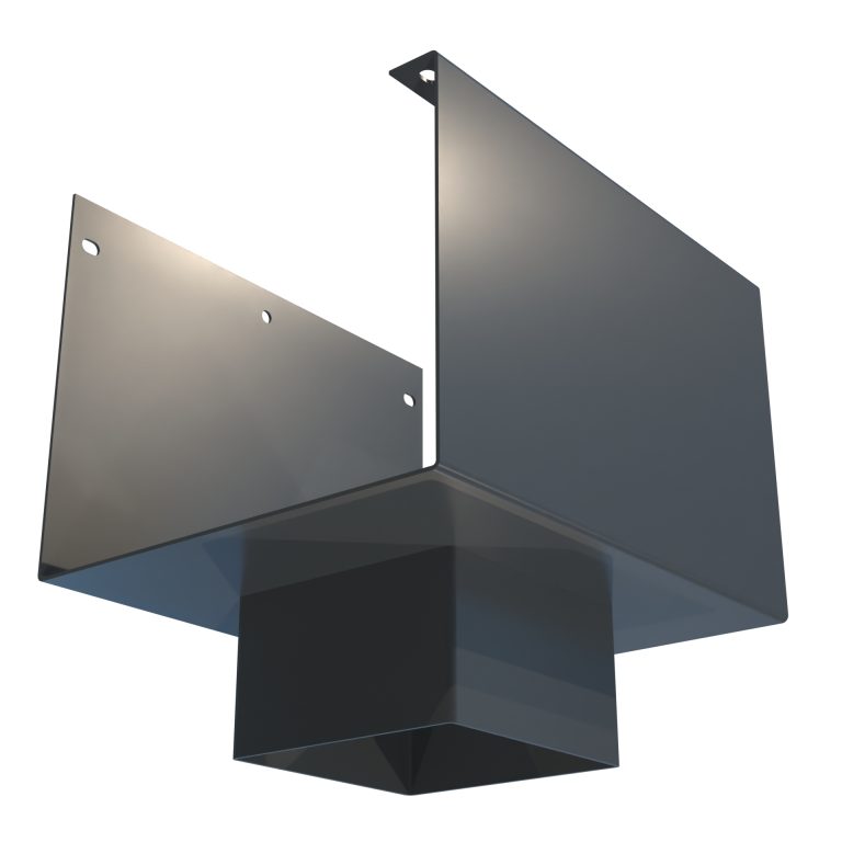 Delta 150 101.6mm square aluminium outlet