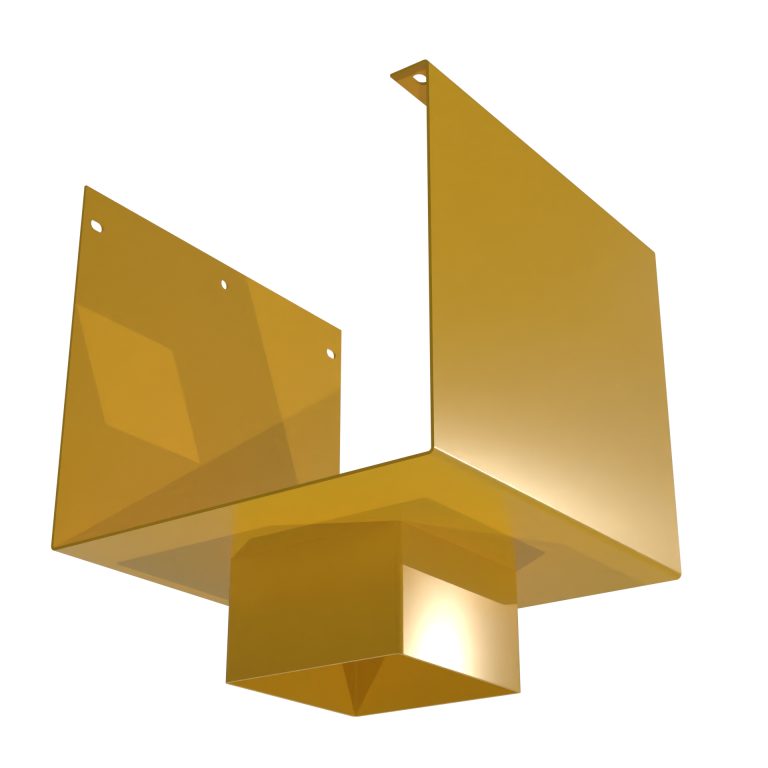 Delta 200 101.6mm square aluminium outlet