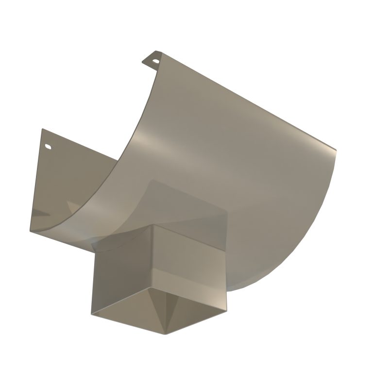 HR215 101.6mm square aluminium outlet for commercial rainwater systems