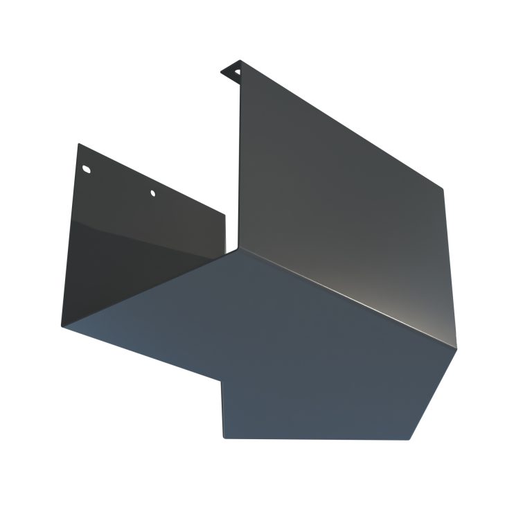 Bespoke external corner for Delta 150 aluminium gutter