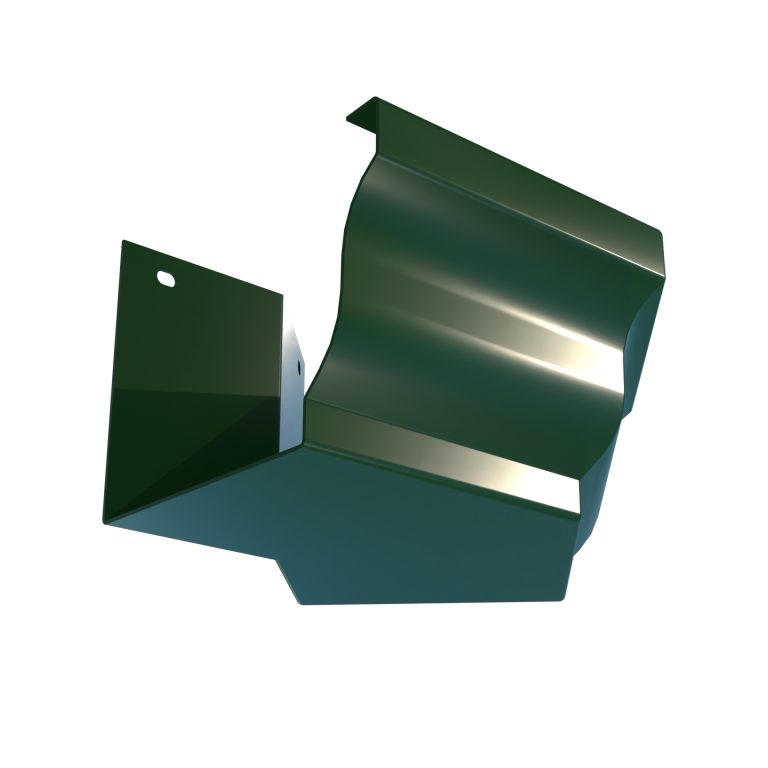 Custom angle external corner manufactured for Dove aluminium gutter systems