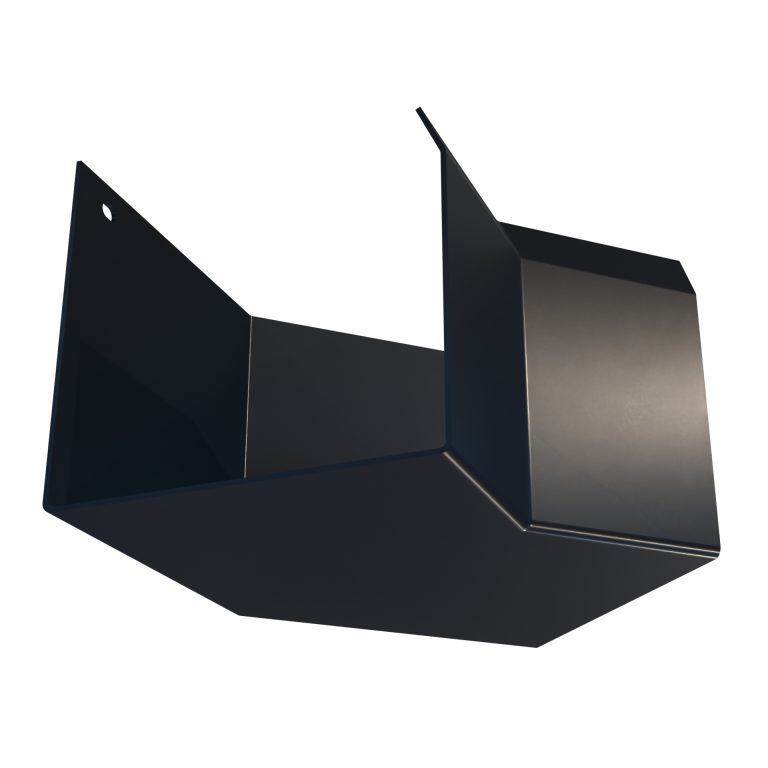 Bespoke internal corner for System 120 aluminium gutter