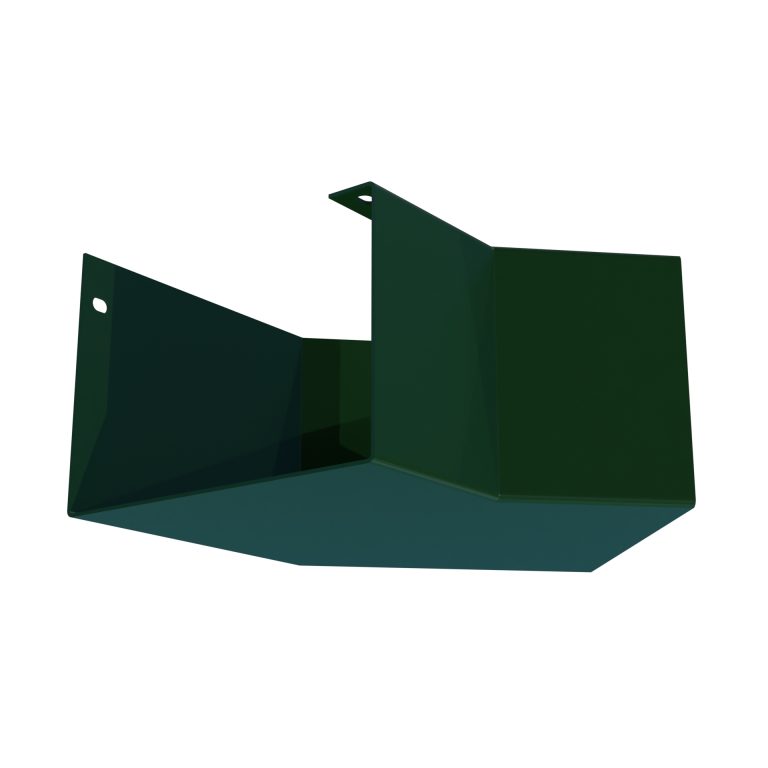Bespoke internal corner for Delta 100 aluminium gutter made to a custom angle