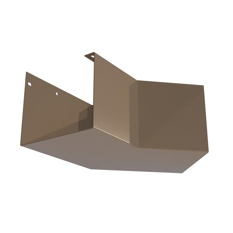Bespoke internal corner for Delta 125 aluminium gutter