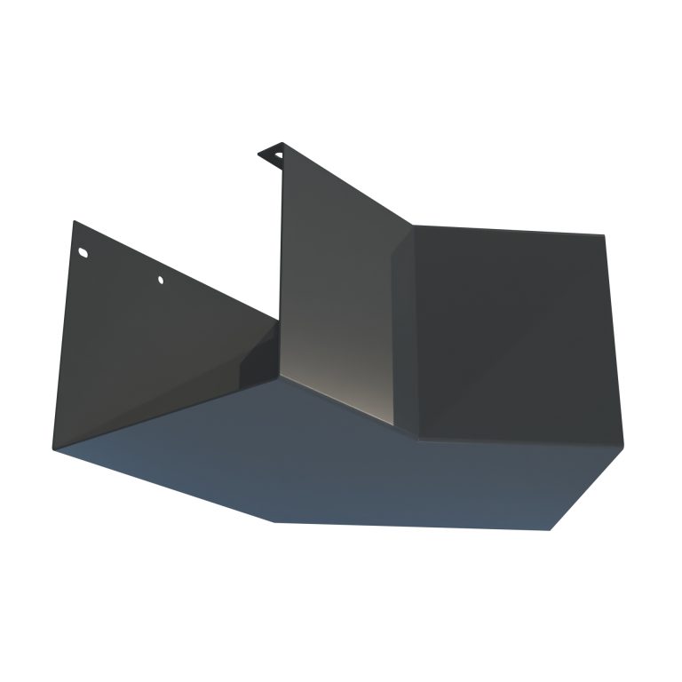 Bespoke internal corner for Delta 150 aluminium gutter