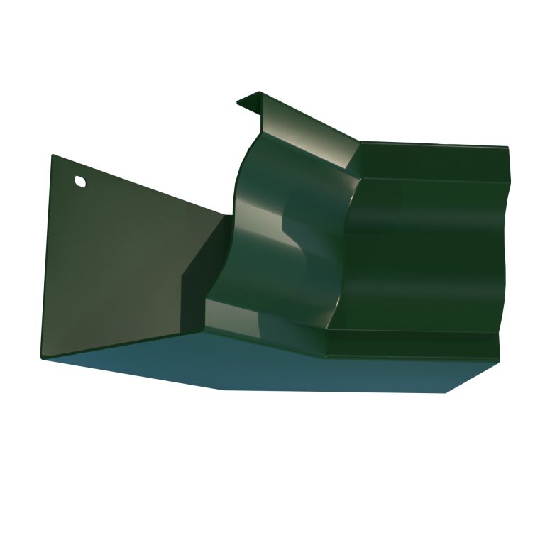 Bespoke internal corner produced to project-specific angles for Dove gutter installations