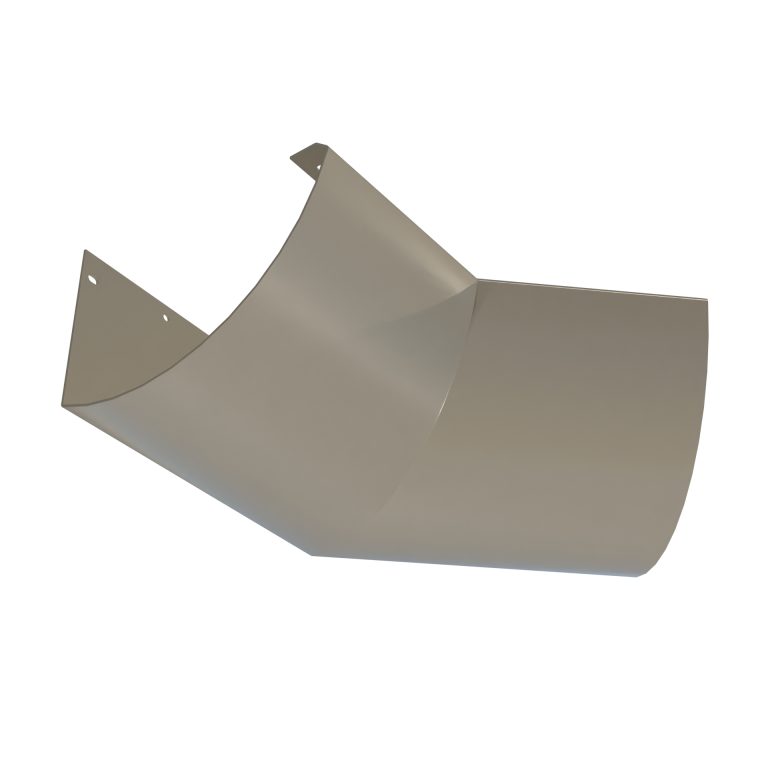 Bespoke internal corner produced to project-specific angles for HR215 gutter installations