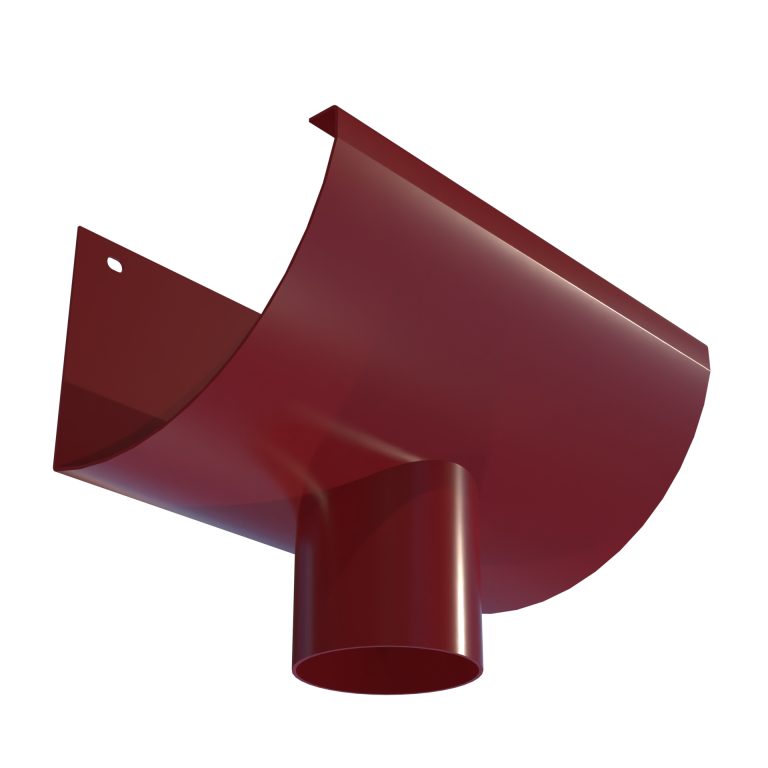 HR150 76.2mm diameter aluminium outlet connecting gutter to round downpipe