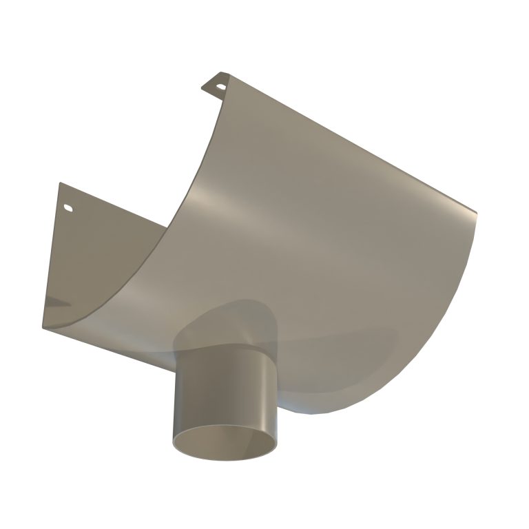 HR215 76.2mm diameter aluminium outlet connecting gutter to round downpipe
