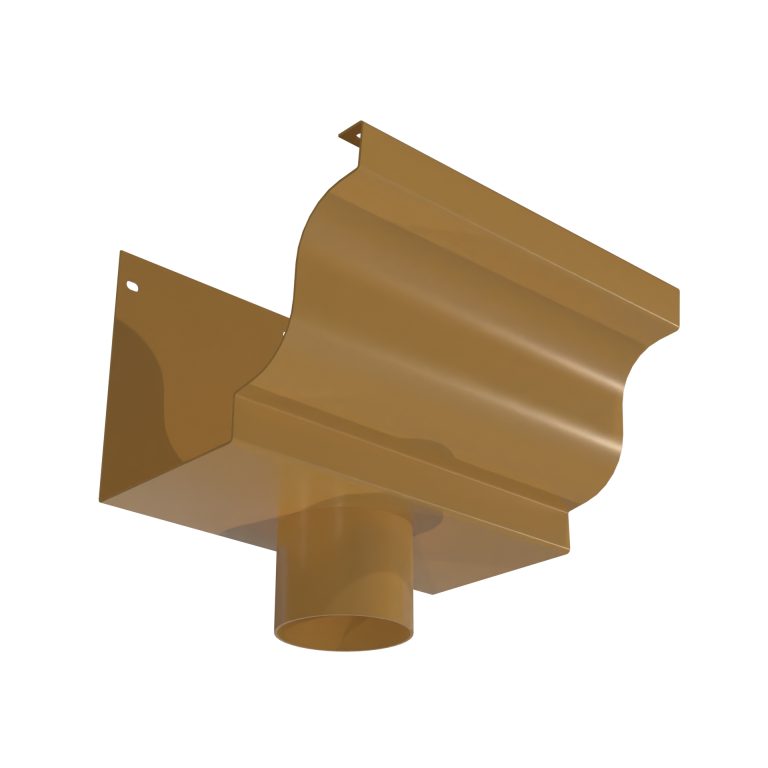 Severn 76.2mm dia aluminium outlet providing a connection between gutter and round downpipe