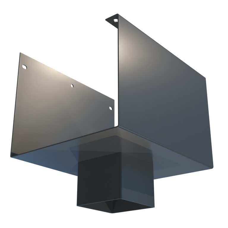 Delta 150 76.2mm square aluminium outlet