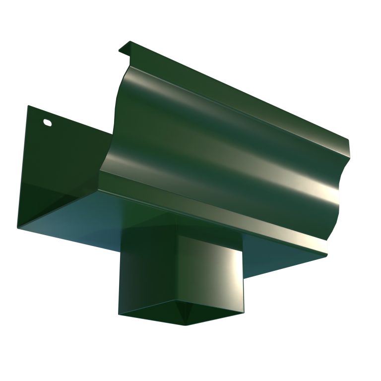 Dove 76.2mm square aluminium outlet for efficient rainwater transfer into square downpipes