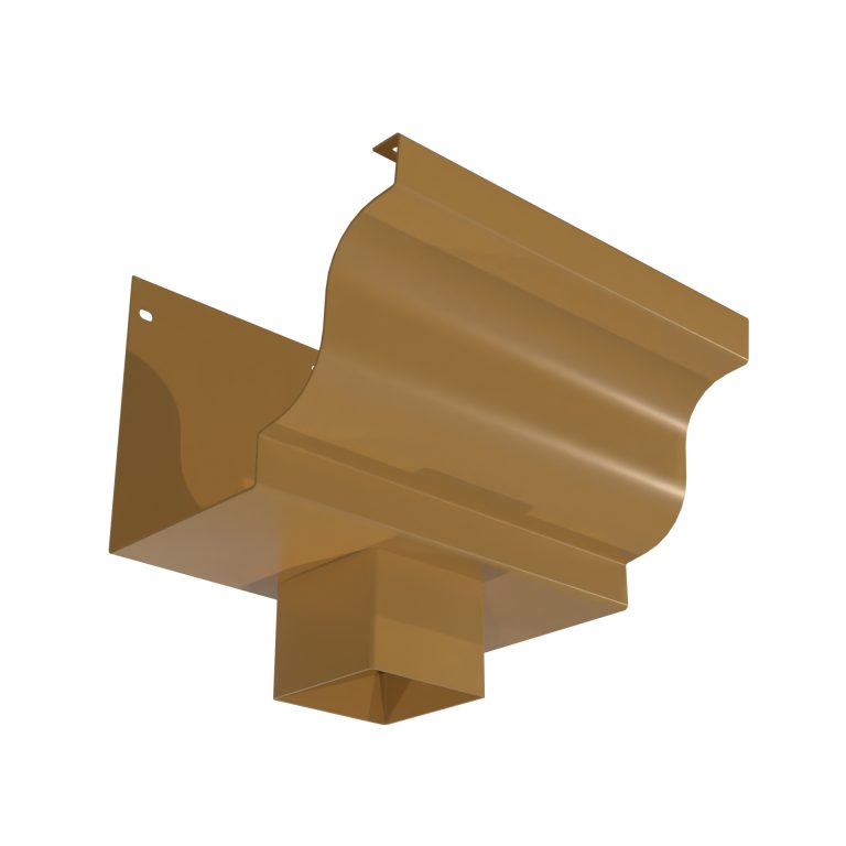 Severn 76.2mm square aluminium outlet for efficient rainwater transfer into square downpipes