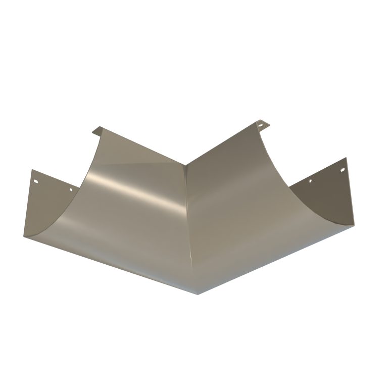 90 degree internal corner designed for HR215 aluminium guttering applications