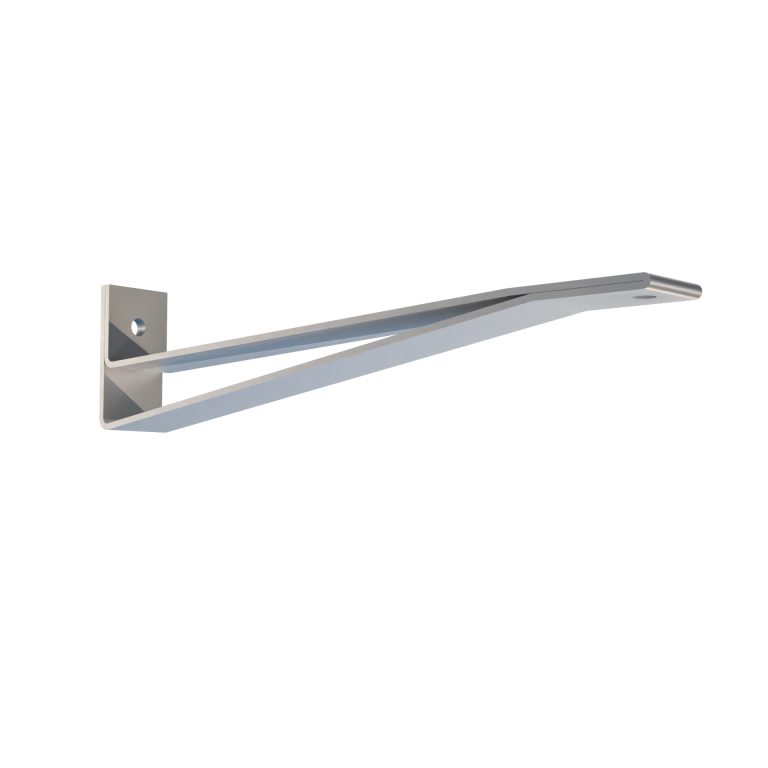 Top fix bracket providing support for Severn aluminium gutter installations
