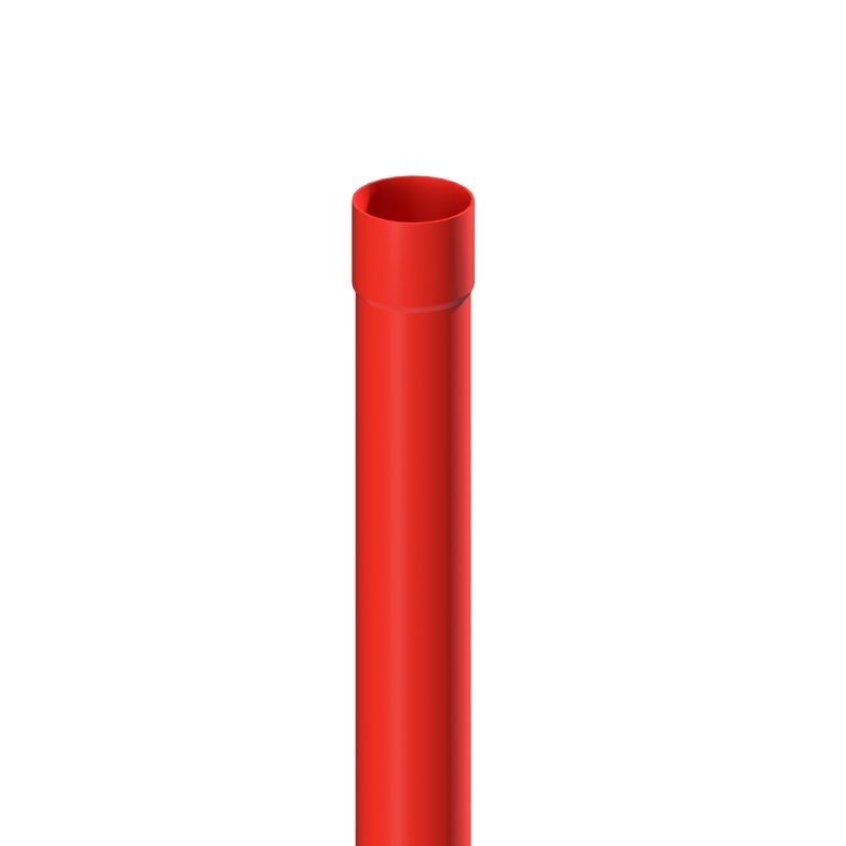 76.2mm round aluminium downpipe with socket connection