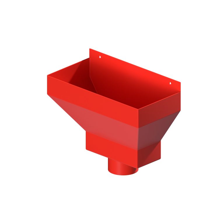 Aluminium round rainwater hopper for 76.2mm downpipe