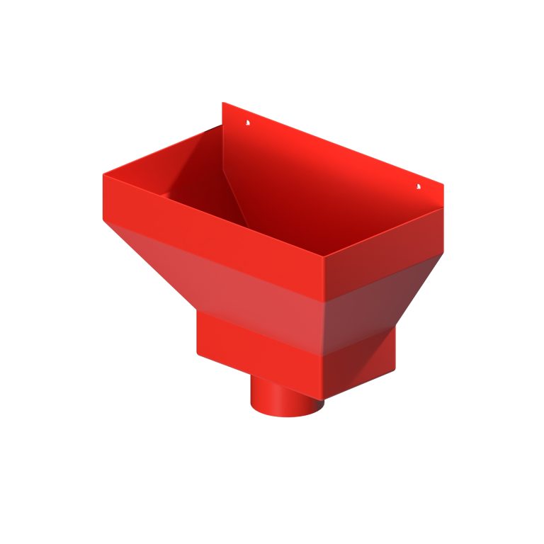 Aluminium rainwater hopper with 30mm offset