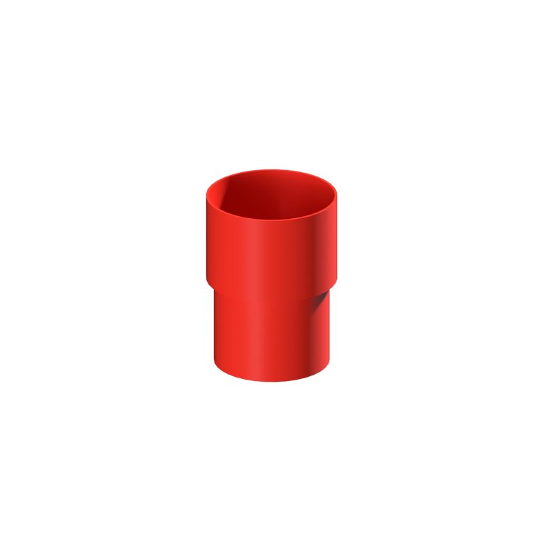 Aluminium connector for 76.2mm round downpipe systems