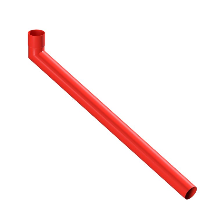Aluminium long tailed elbow with 1000mm projection