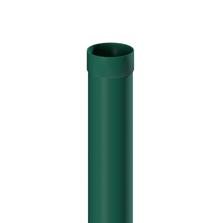 Contemporary round 101.6mm diameter aluminium downpipe with socket