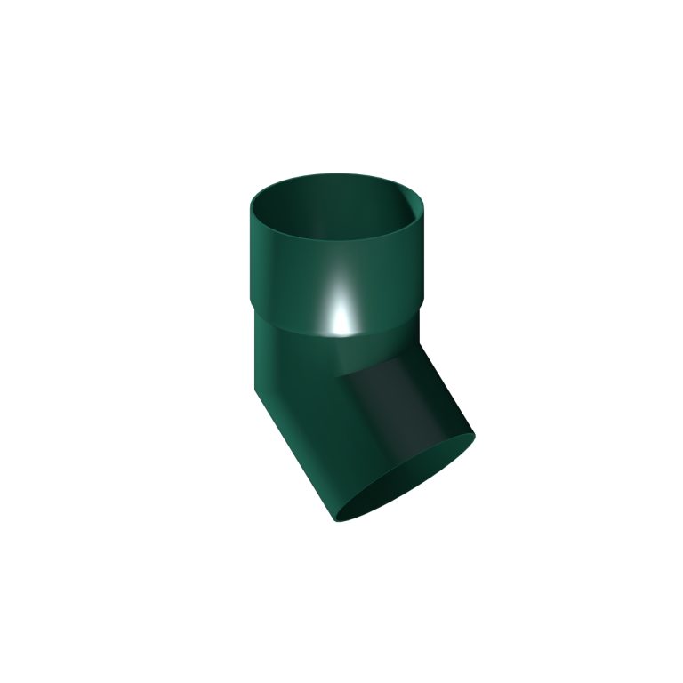 Contemporary round 101.6mm aluminium downpipe elbow at 135 degrees