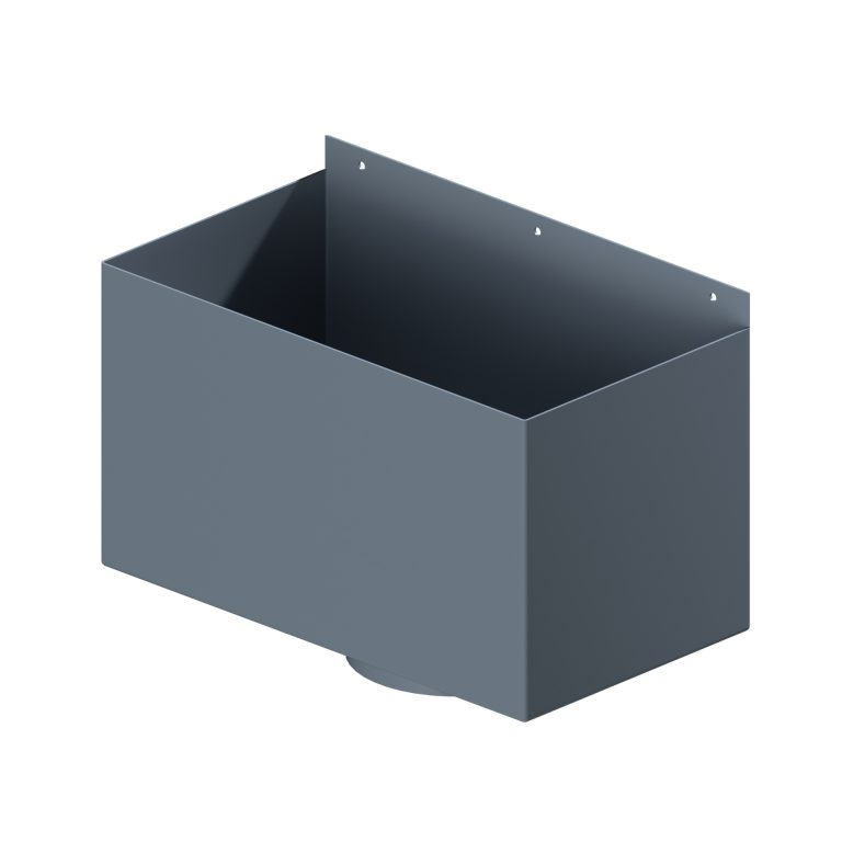 Aluminium 152.4mm box rainwater hopper 400x225x225mm