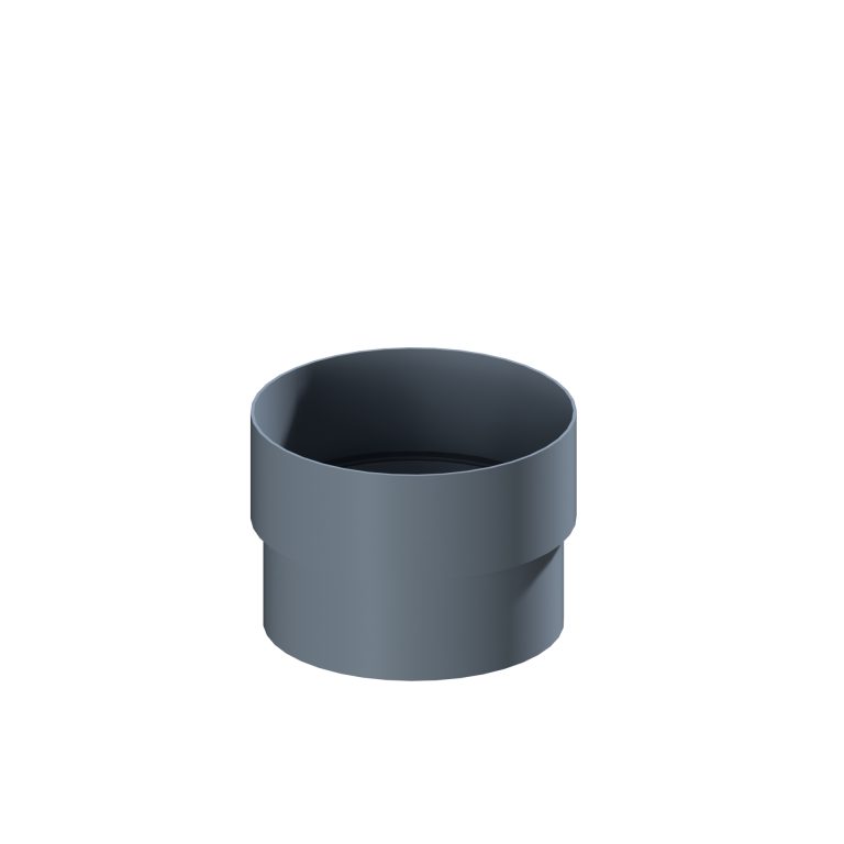 Aluminium connector for 152.4mm diameter contemporary round downpipes
