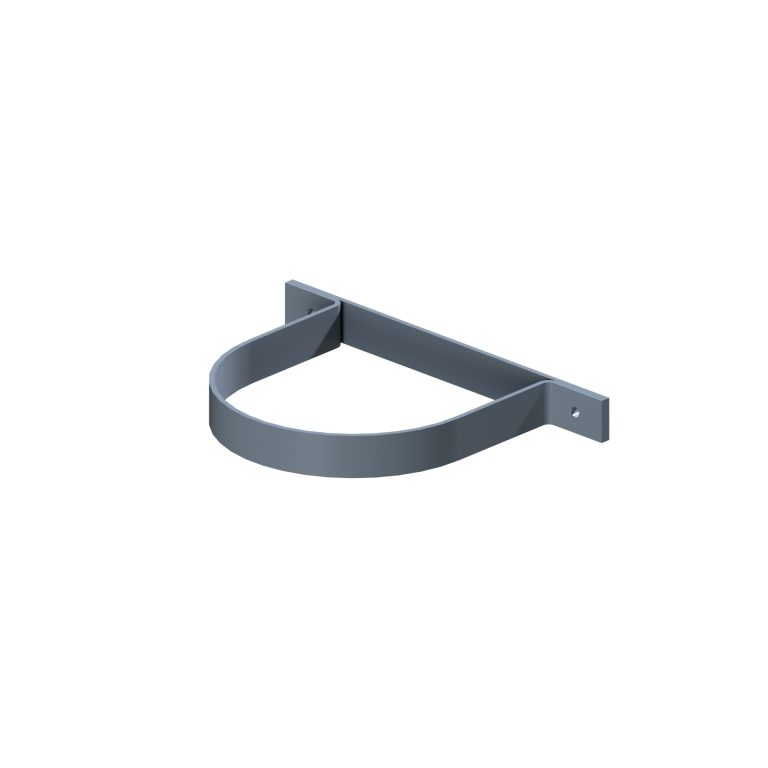 Two-piece aluminium bracket for 152.4mm contemporary round downpipe installation