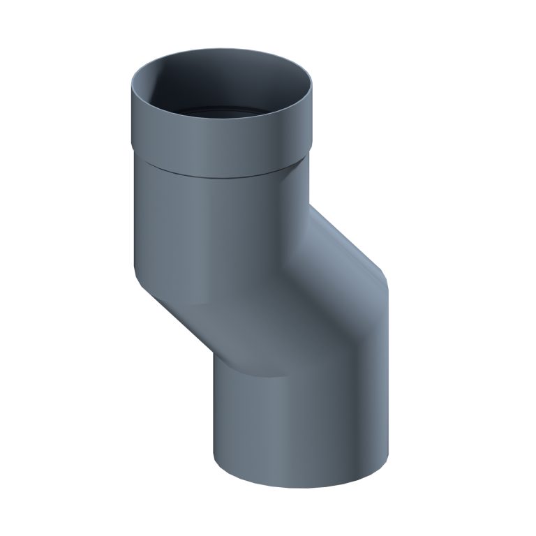 Aluminium 100mm projection offset fitting for 152.4mm round downpipe
