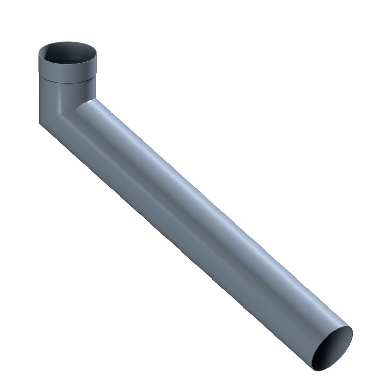 Aluminium long tailed elbow with 1000mm projection for 152.4mm downpipe