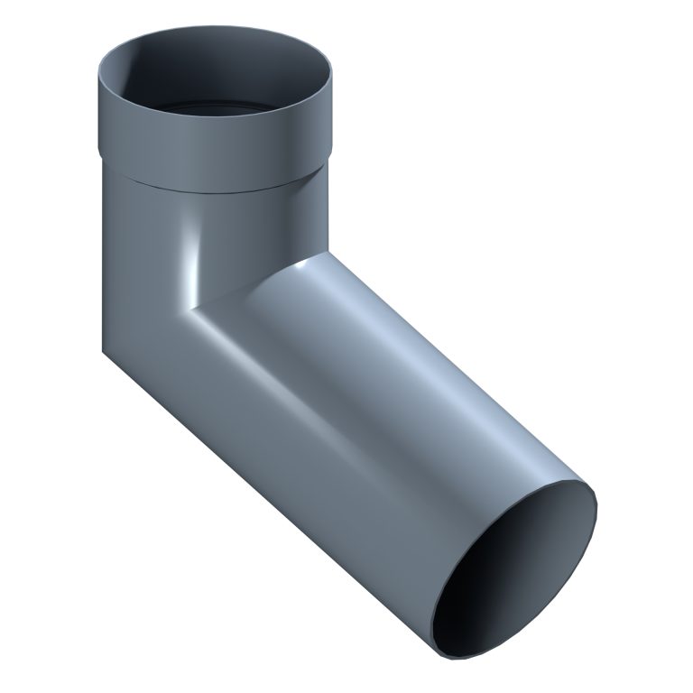 Aluminium long tailed elbow with 300mm projection for 152.4mm downpipe