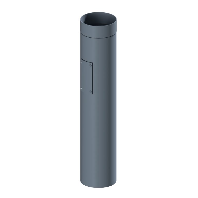 152.4mm round aluminium rodding access pipe with cover plate