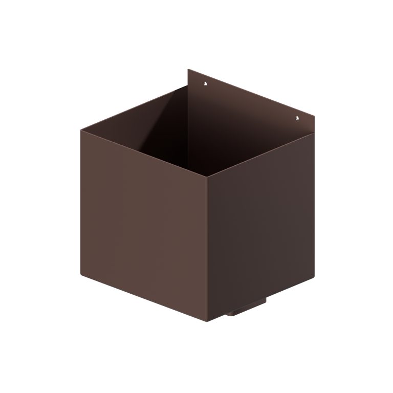 Contemporary square 76.2mm aluminium box rainwater hopper 250x225x225mm