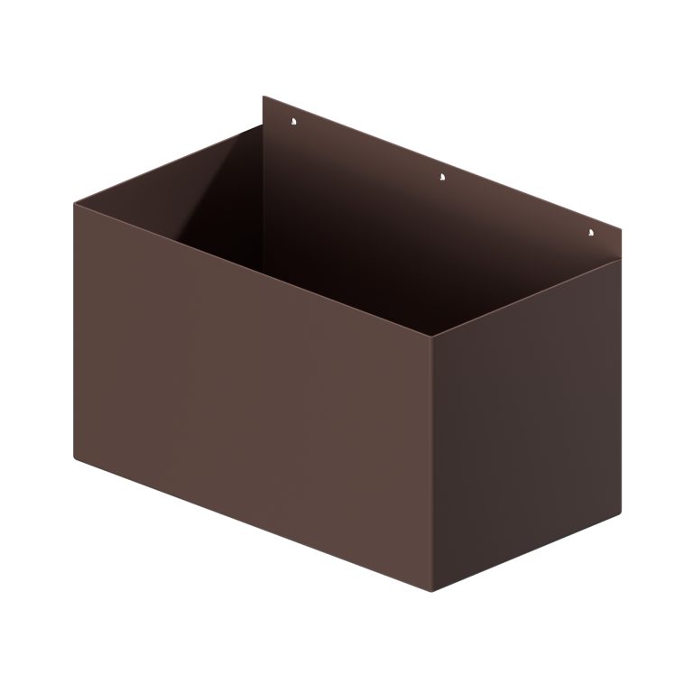 Contemporary square 76.2mm aluminium box rainwater hopper 400x225x225mm