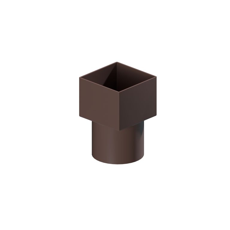 76mm sq to 76mm rd adaptor for Contemporary Square 76.2mm Square Pipe