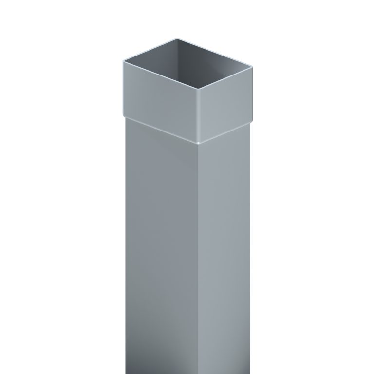 101.6 × 76.2mm contemporary rectangular aluminium downpipe in 3m length