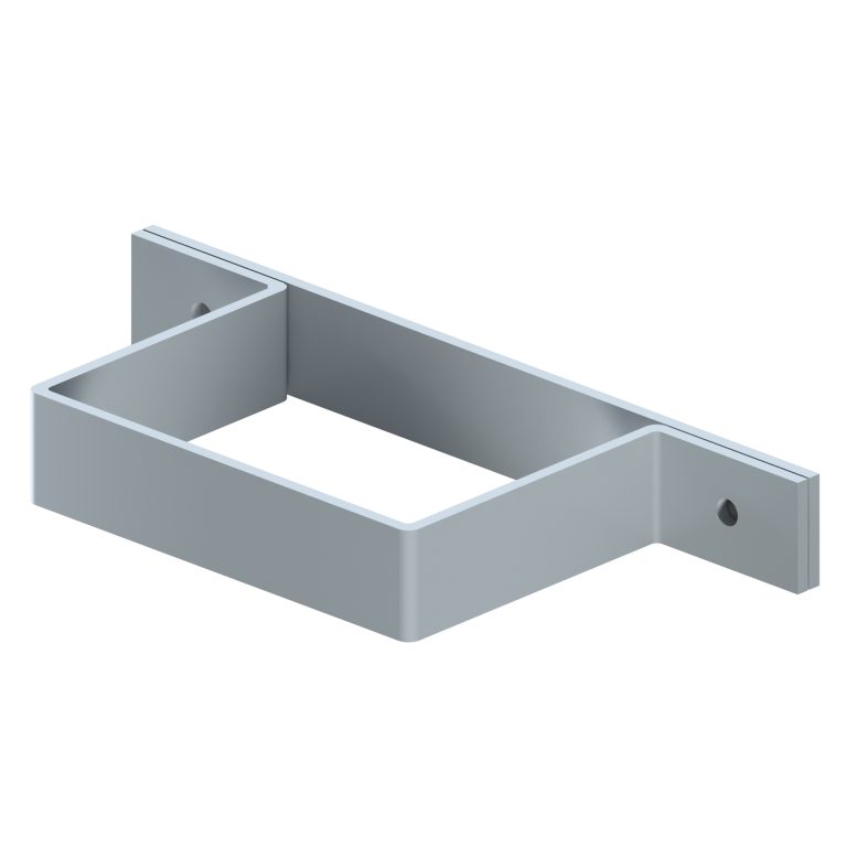 Pipe bracket for contemporary rectangular aluminium downpipe