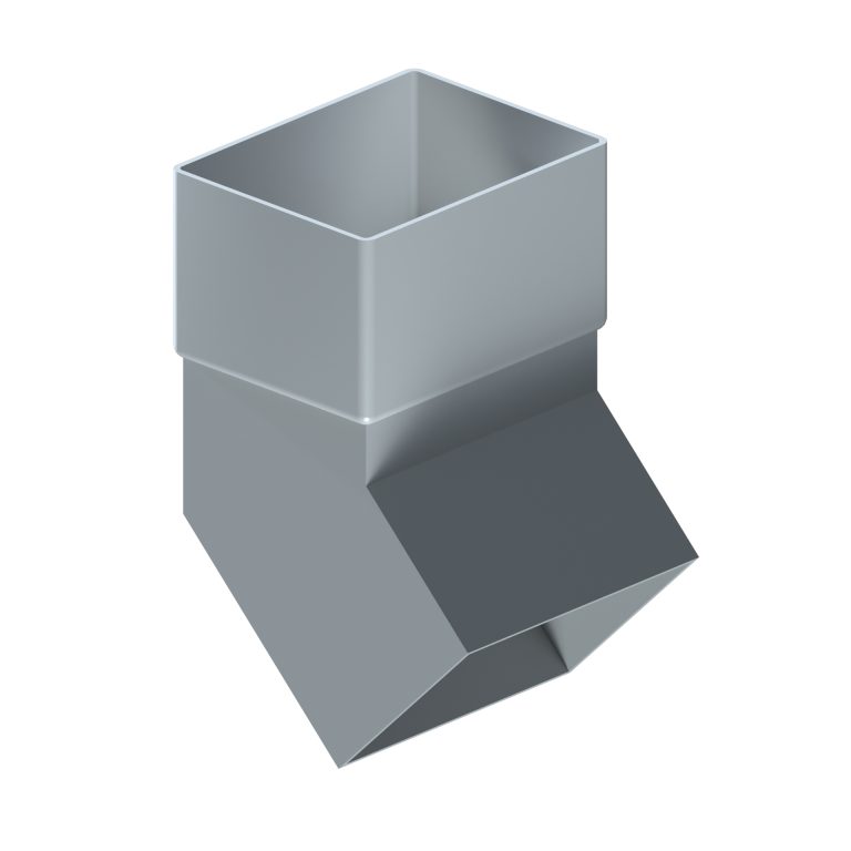 135 degree standard elbow for 101.6 x 76.2mm contemporary rectangular aluminium downpipe