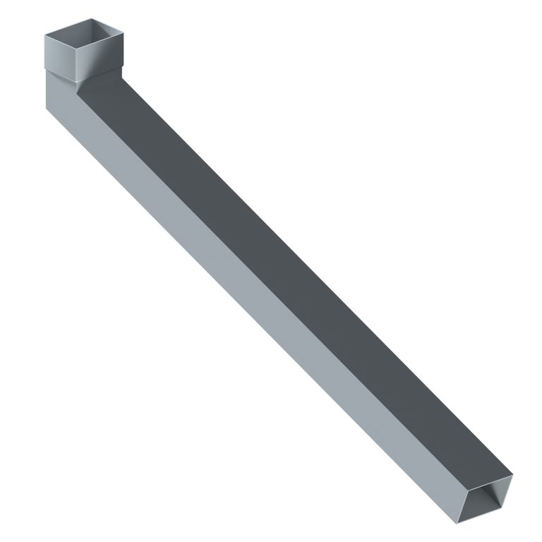 1000mm long tail elbow 112.5 degree for contemporary rectangular aluminium downpipe