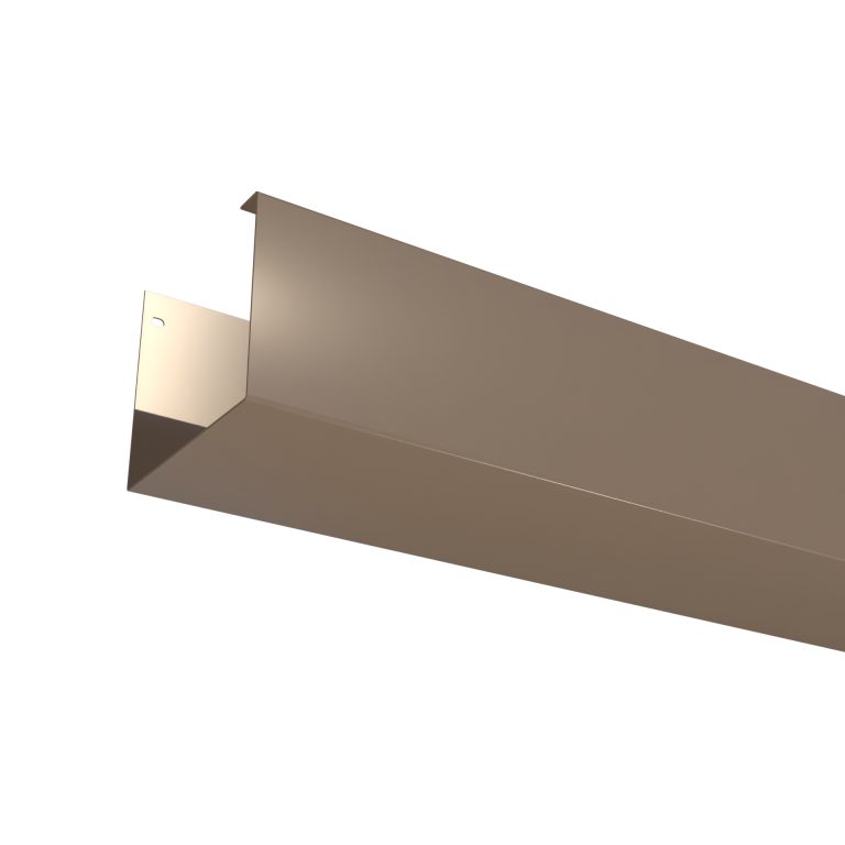 Delta 125 aluminium box gutter supplied in 3 metre lengths