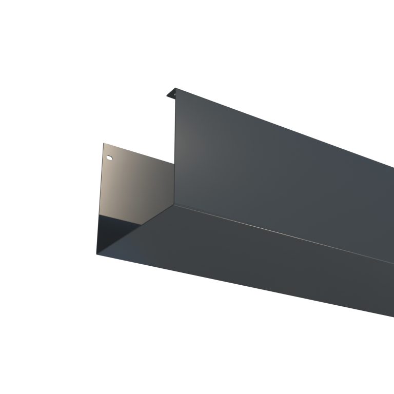 Delta 150 aluminium box gutter supplied in 3 metre lengths