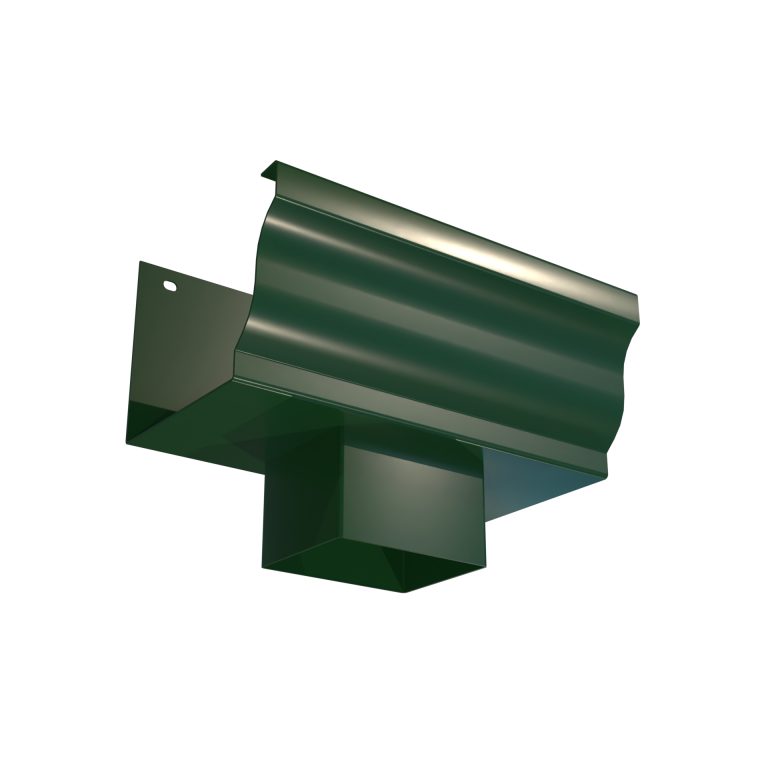 Rectangular aluminium outlet for Dove gutter systems with 76.2 x 101.6mm outlet dimensions