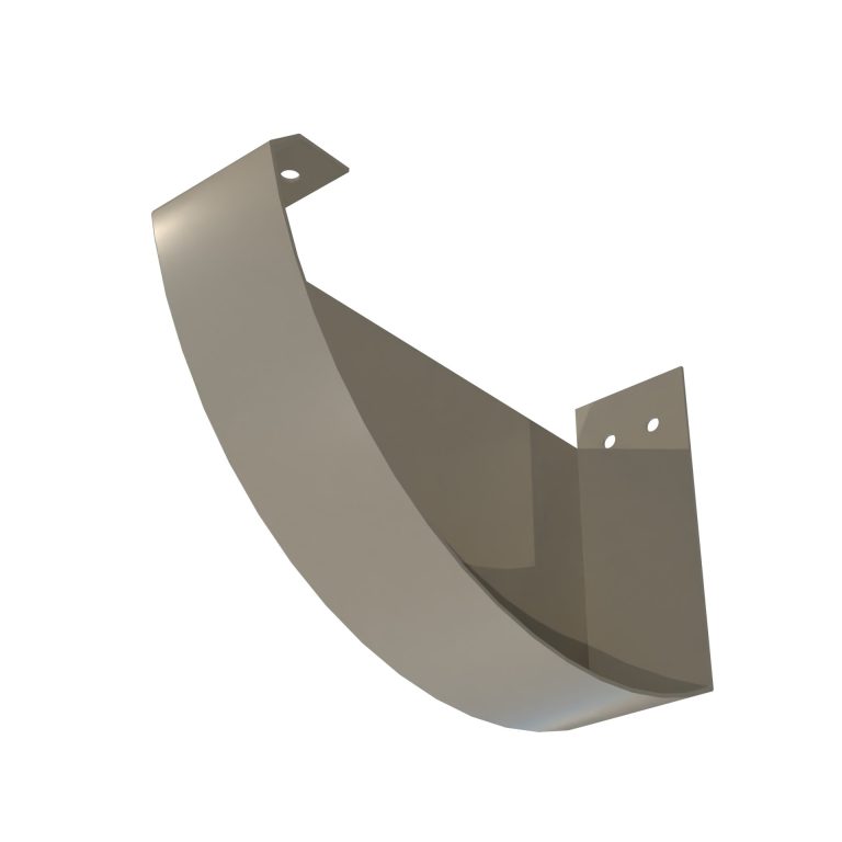 Left hand stop end for terminating HR215 aluminium gutter runs