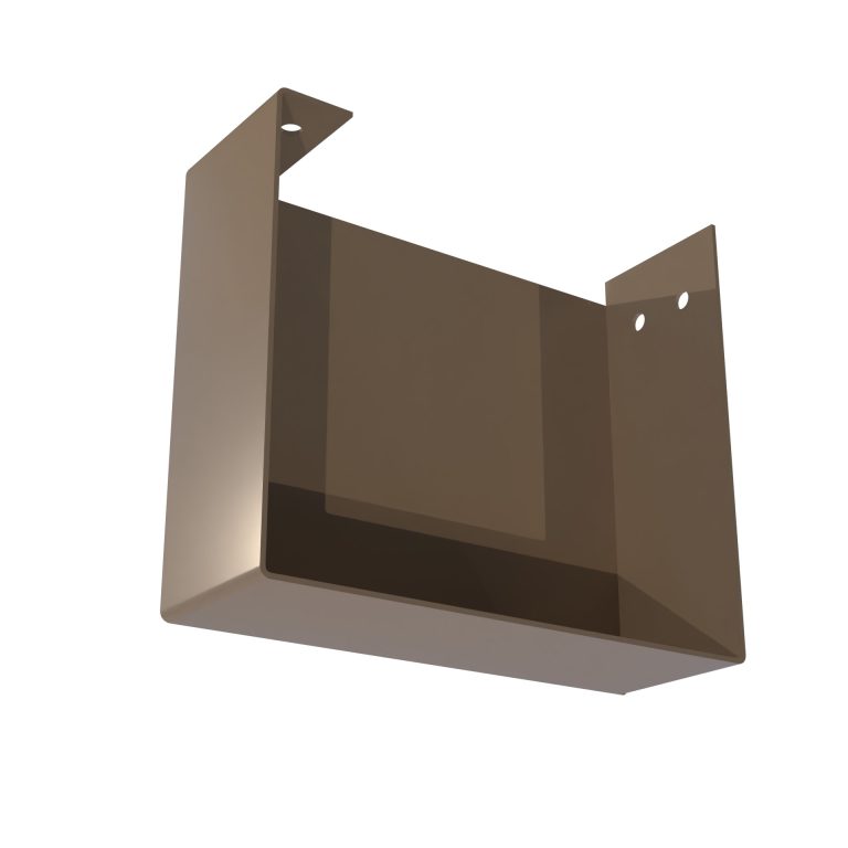 Left hand stop end for Delta 125 aluminium gutter