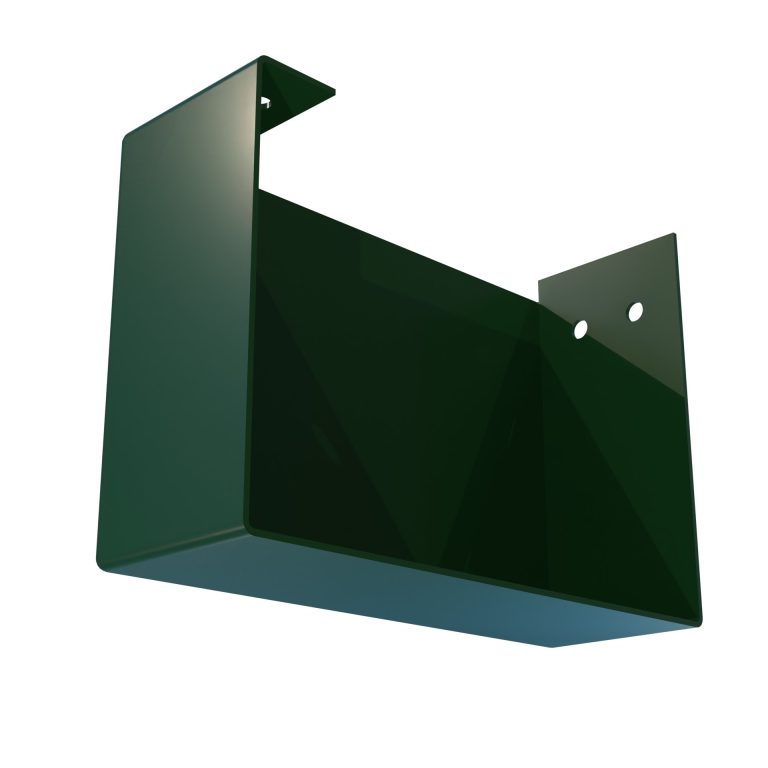 Left hand stop end for Delta 100 aluminium box gutter