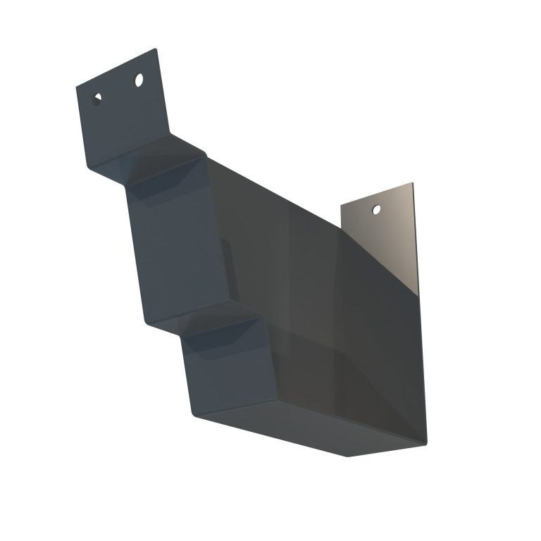 Left hand stop end for Trent aluminium gutter